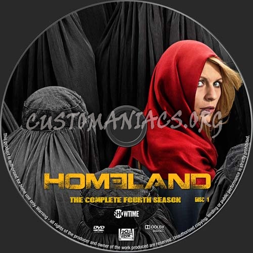 Homeland Season 4 dvd label