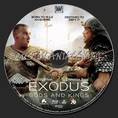 Exodus: Gods and Kings blu-ray label