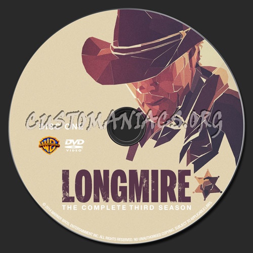 Longmire Season 3 dvd label