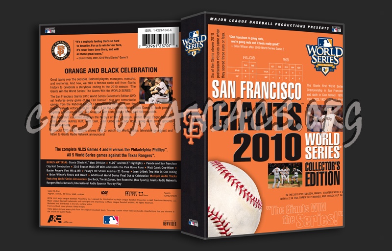 San Francisco Giants 2010 World Series Collector's Editon dvd cover
