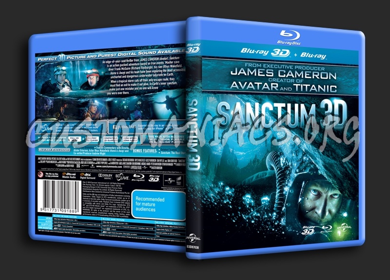 Sanctum 3D blu-ray cover