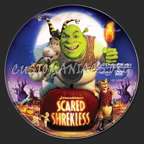 Scared Shrekless dvd label