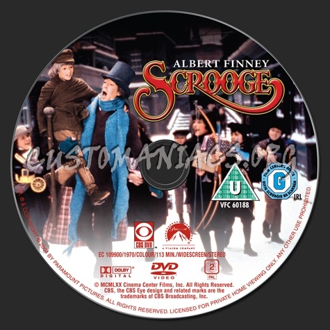 Scrooge dvd label
