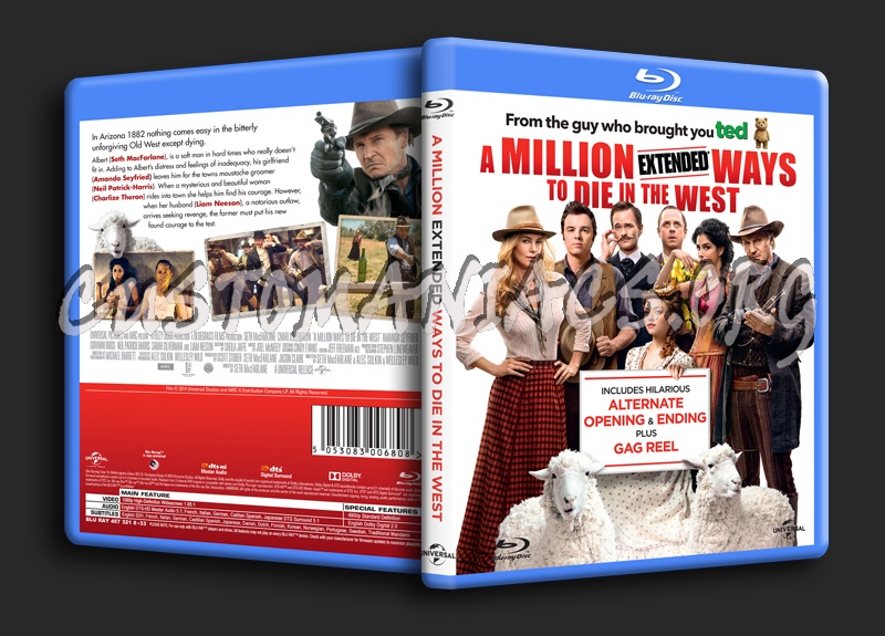 A Million Ways To Die In the West blu-ray cover