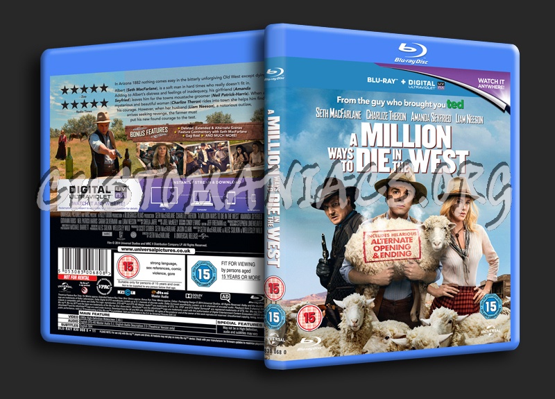 A Million Ways To Die In the West blu-ray cover