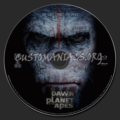 Dawn of the Planet of the Apes blu-ray label