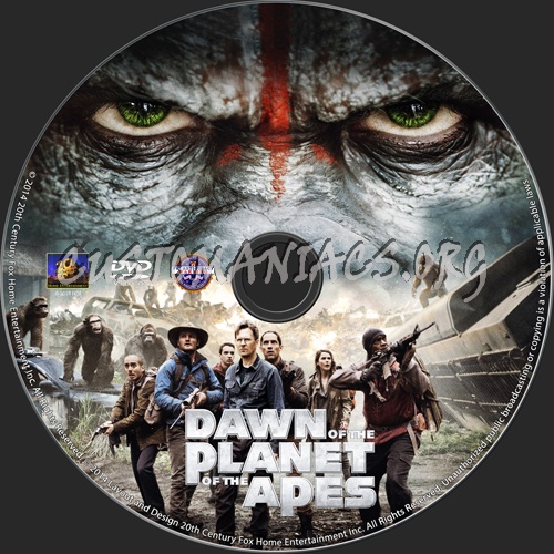 Dawn of the Planet of the Apes dvd label