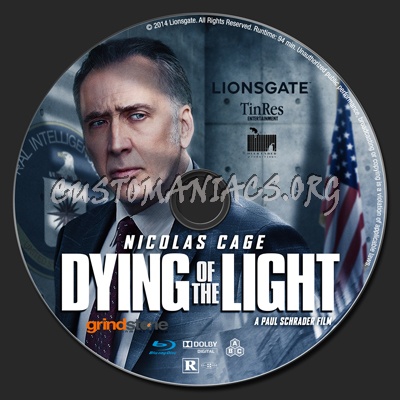 Dying of the Light blu-ray label
