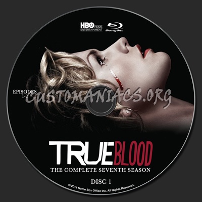 True Blood Season 7 blu-ray label