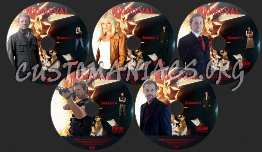 Primeval Season 1 - 5 dvd label