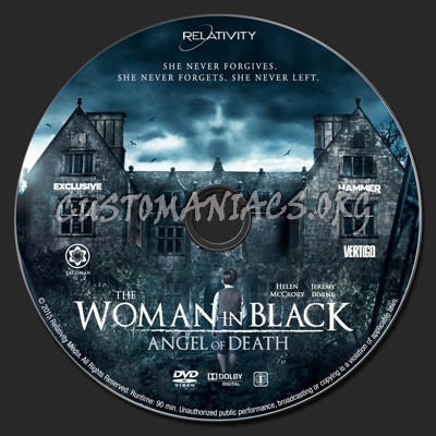 The Woman in Black: Angel of Death dvd label