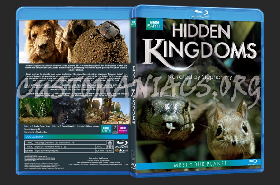 BBC Earth - Hidden Kingdoms blu-ray cover