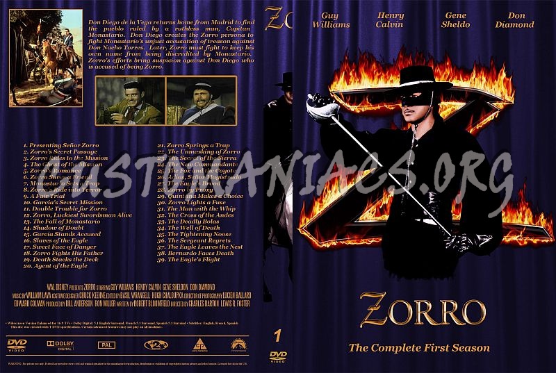 Zorro (1957-1959) dvd cover