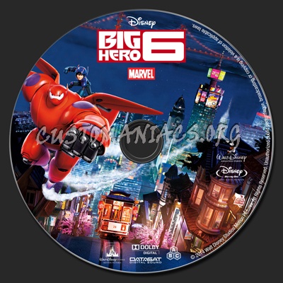 Big Hero 6 blu-ray label