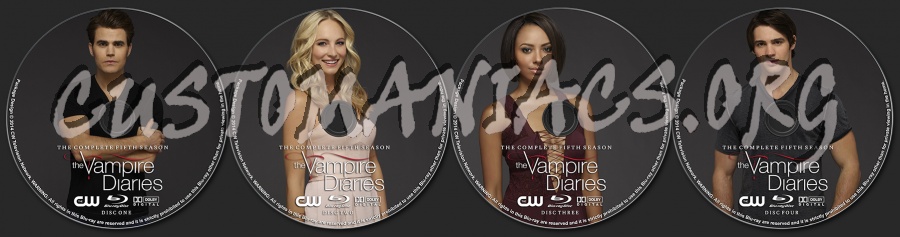 The Vampire Diaries Season 5 blu-ray label