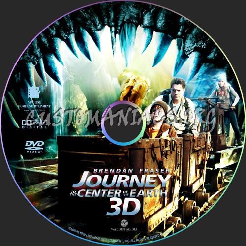 Journey to the Center of the Earth 3D dvd label