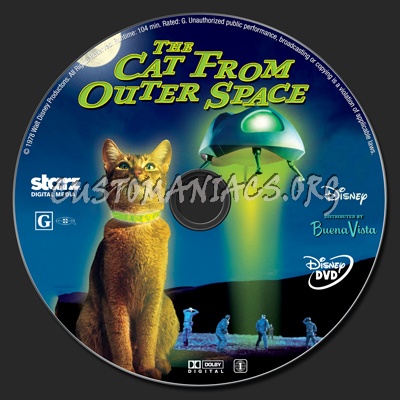 The Cat From Outer Space dvd label