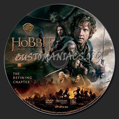 The Hobbit: The Battle of the Five Armies dvd label