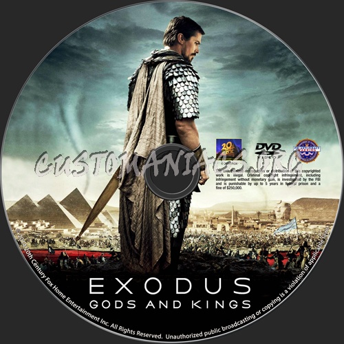 Exodus Gods and Kings dvd label