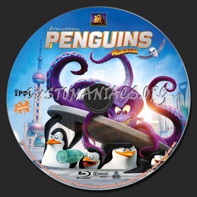 Penguins of Madagascar blu-ray label