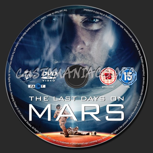 The Last Days On Mars dvd label