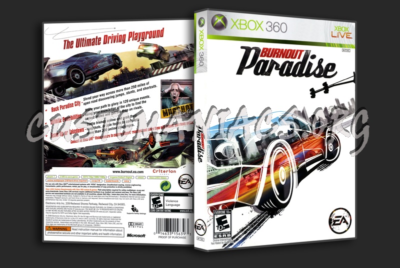 Burnout Paradise dvd cover