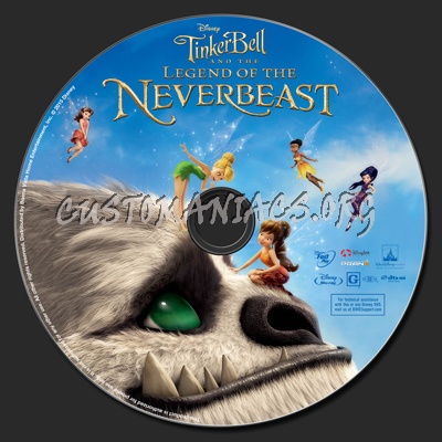 Tinker Bell And The Legend Of The NeverBeast blu-ray label