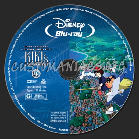 Kiki's Delivery Service blu-ray label