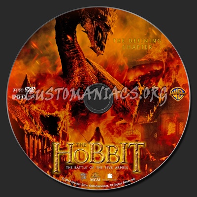 The Hobbit: The Battle Of The Five Armies dvd label