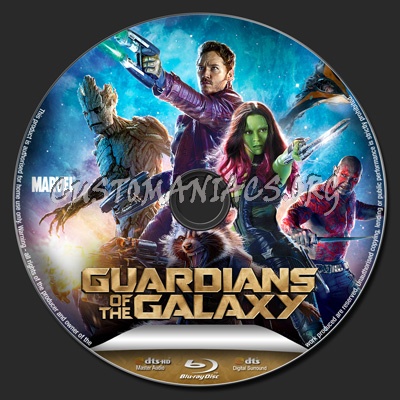 Guardians of the Galaxy blu-ray label