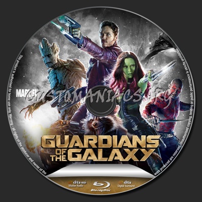 Guardians of the Galaxy blu-ray label