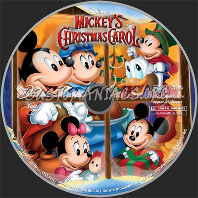 Mickey's Christmas Carol (1983) dvd label