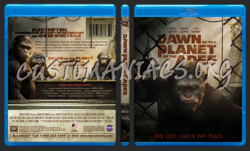 Dawn of the Planet of the Apes blu-ray cover