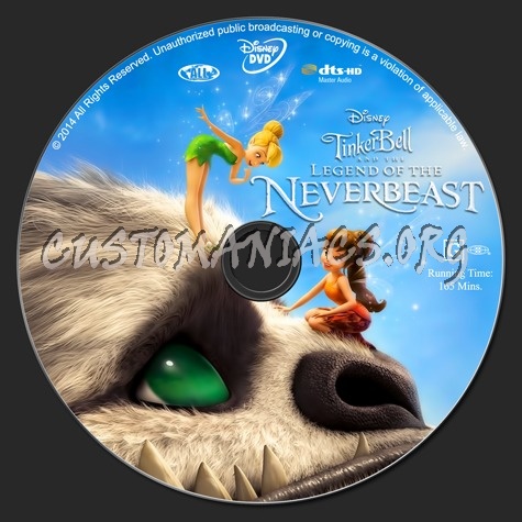 Tinker Bell And The Legend Of The NeverBeast dvd label