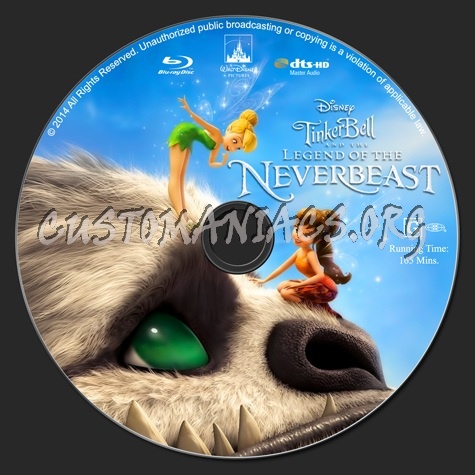 Tinker Bell And The Legend Of The NeverBeast blu-ray label