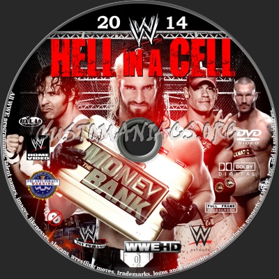 WWE 2014 hell in a cell dvd label