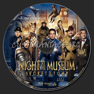 Night at the Museum: Secret of the Tomb blu-ray label