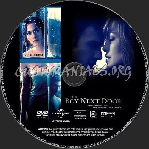 The Boy Next Door dvd label