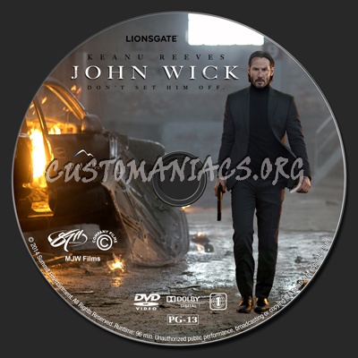 John Wick dvd label