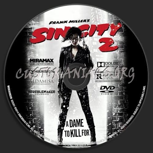 Sin City: A Dame to Kill For dvd label