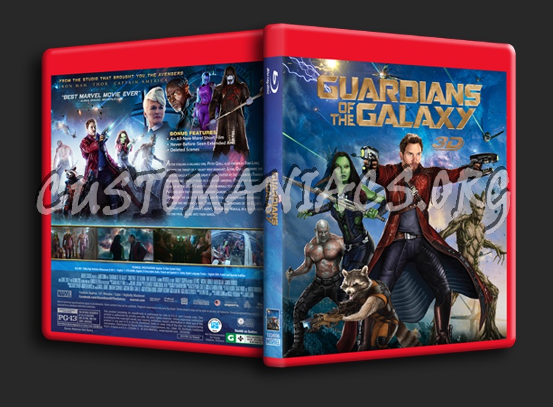 Guardians of the Galaxy 3D blu-ray cover