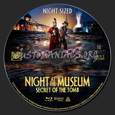 Night at the Museum: Secret of the Tomb blu-ray label