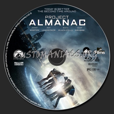 Project Almanac blu-ray label
