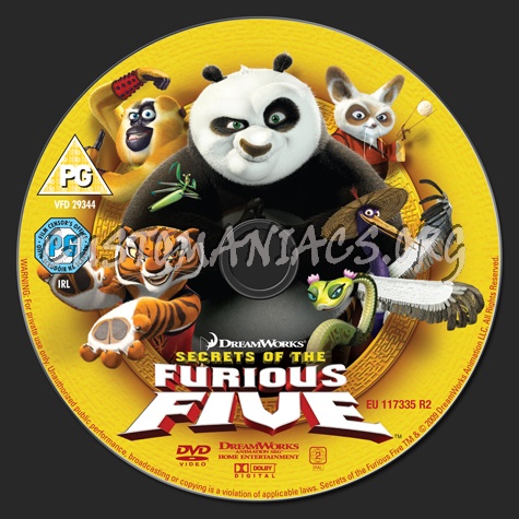 Secrets of the Furious Five dvd label
