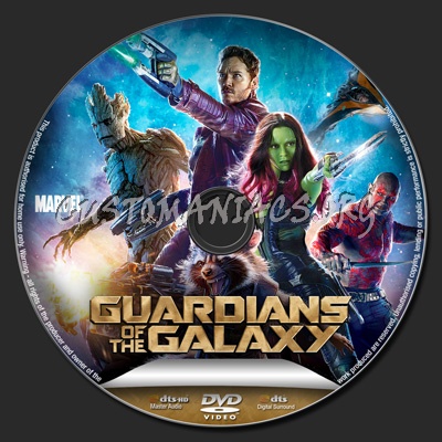 Guardians of the Galaxy dvd label