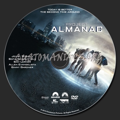 Project Almanac dvd label