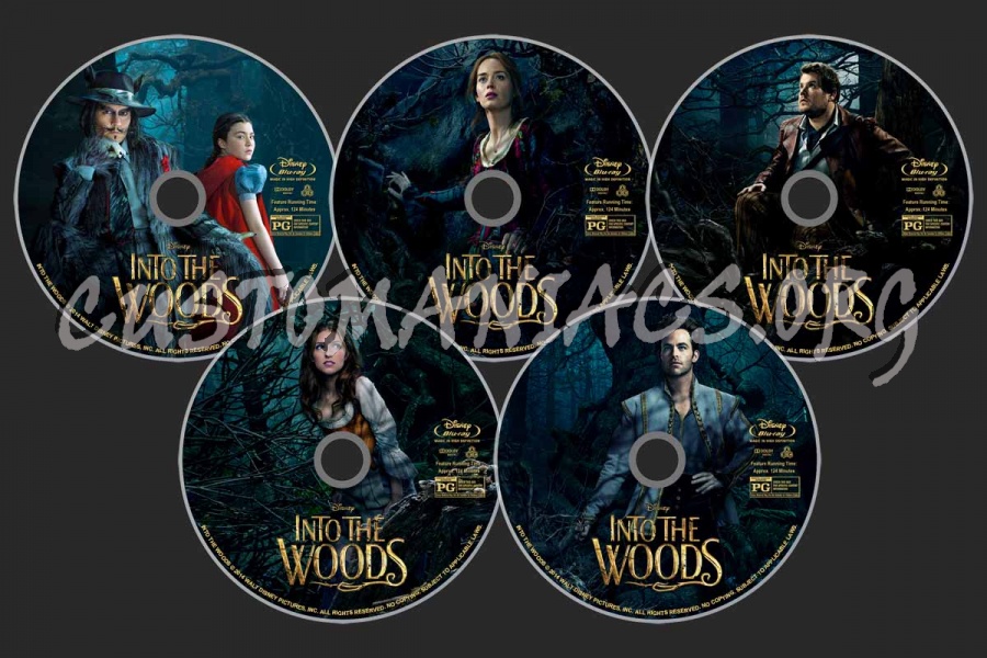 Into the Woods (2014) blu-ray label