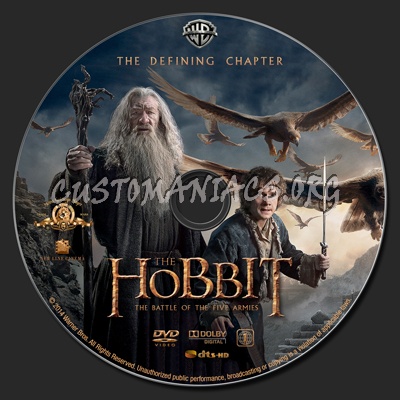 The Hobbit: The Battle of the Five Armies dvd label