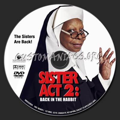 Sister Act 2 dvd label