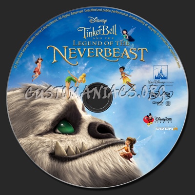 Tinker bell and the Legend of the Neverbeast dvd label